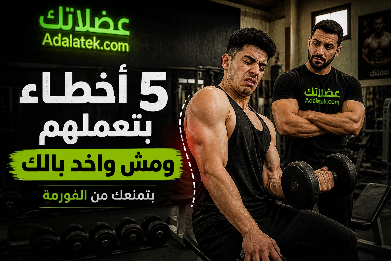 5 أخطاء شائعة للمبتدئين في الجيم بتمنعك تعمل فورمة (وبتجيبلك إصابة!)