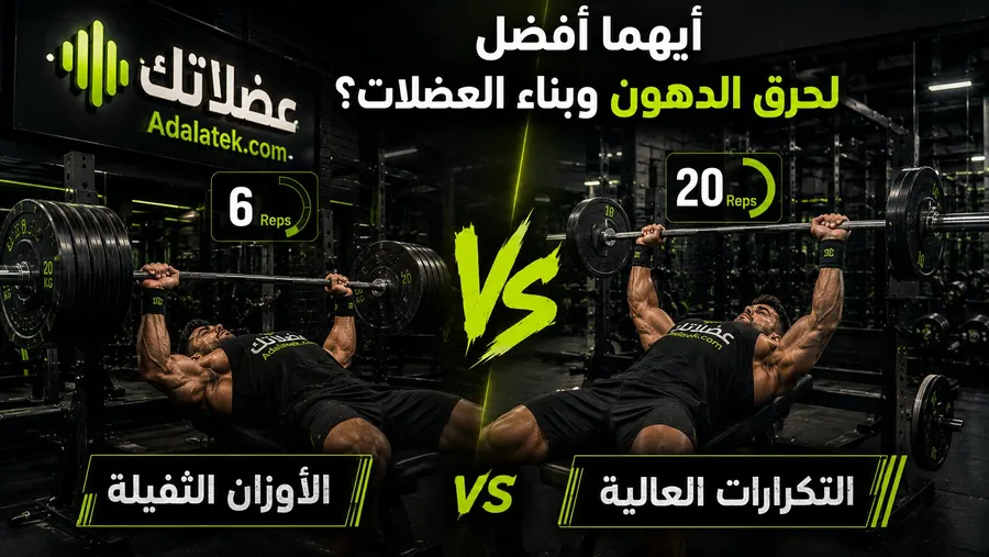 أيهما أفضل لحرق الدهون وبناء العضلات: الأوزان الثقيلة أم التكرارات العالية؟