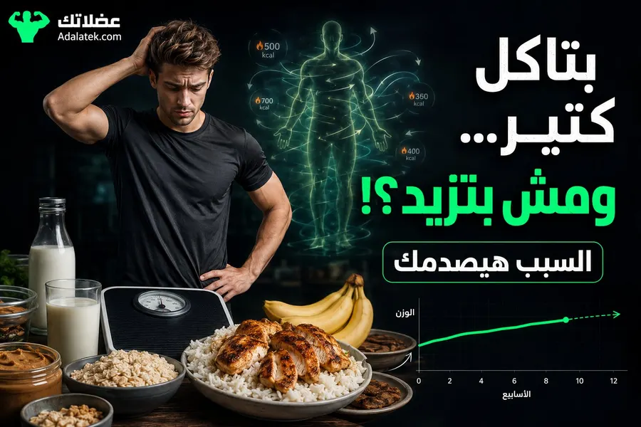 بتاكل كتير ومش بتتخن؟ السبب الحقيقي وإزاي تزيد وزنك صح