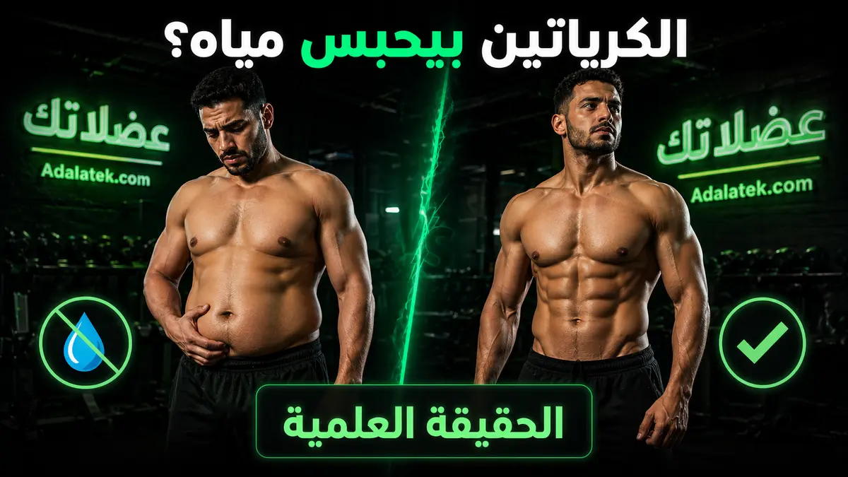 هل الكرياتين يسبب احتباس ماء؟ الحقيقة العلمية