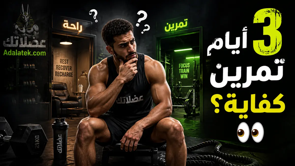 هل 3 أيام تمرين في الأسبوع كفاية لبناء العضلات؟ الإجابة العلمية